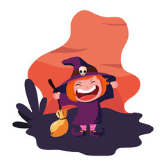 kids in halloween costumes image