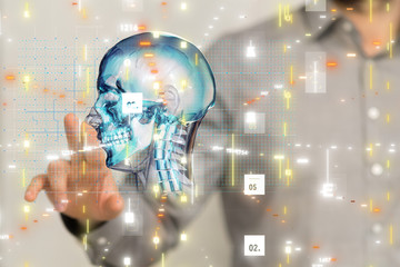 medical network connection with modern virtual screen interface