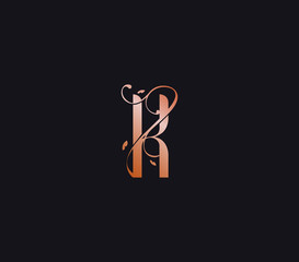 K letter Luxury Logo template flourishes calligraphic elegant element
