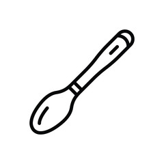 Black line icon for tablespoon 