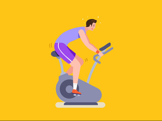 Fitness, weight loss, treadmill, fat loss, body-building, exercise, sweating, fitness, exercise, dynamic bicycle, heat, aerobic exercise, muscle, equipment, running, fast running, healthy, healthy lif