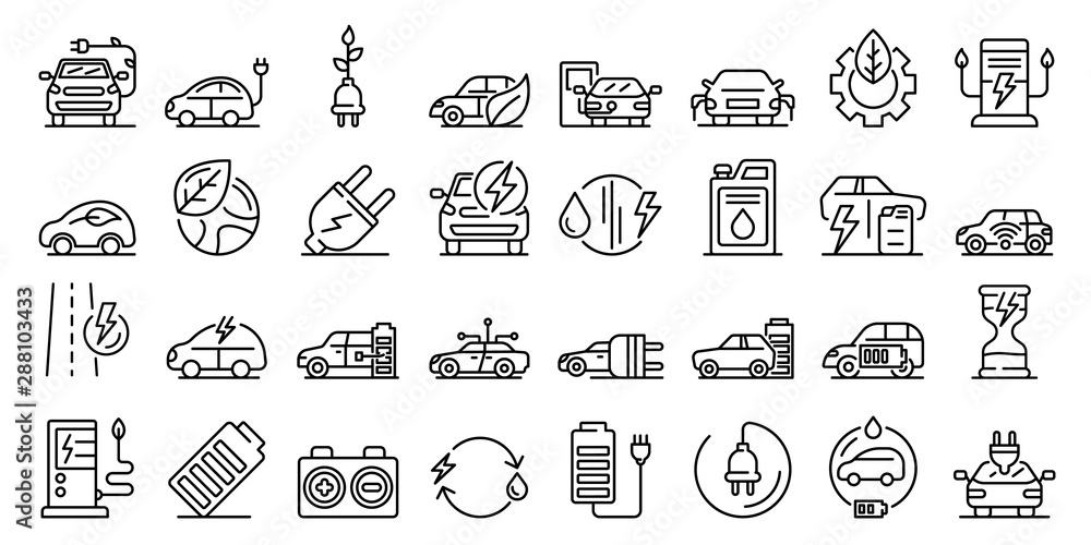 Poster hybrid icons set. outline set of hybrid vector icons for web design isolated on white background