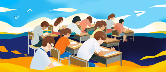 College Entrance Examination, Examination, Secondary Examination, Written Examination, Students, Education, Classroom, Graduation, Graduation Season, Admission, Admission, Achievement, Answer Question