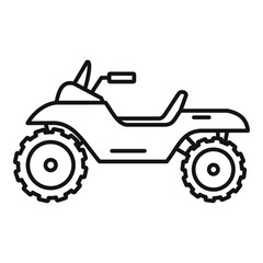Atv quad bike icon. Outline atv quad bike vector icon for web design isolated on white background