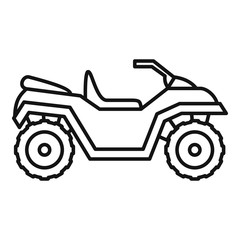 Motocross quad bike icon. Outline motocross quad bike vector icon for web design isolated on white background