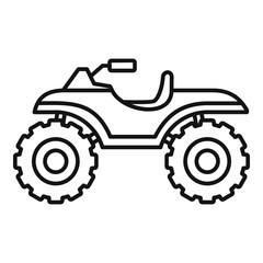 Hunter quad bike icon. Outline hunter quad bike vector icon for web design isolated on white background