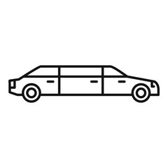 President limousine icon. Outline president limousine vector icon for web design isolated on white background