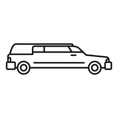 Business limousine icon. Outline business limousine vector icon for web design isolated on white background