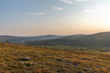 Misty mountain landscape