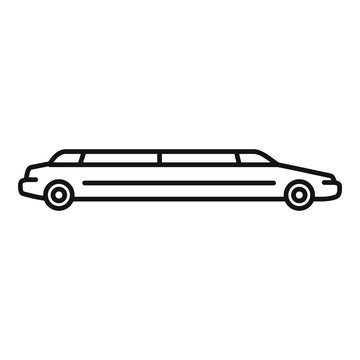recommend clip art: Modern limousine icon. Outline modern limousine vector icon for web design isolated on white background