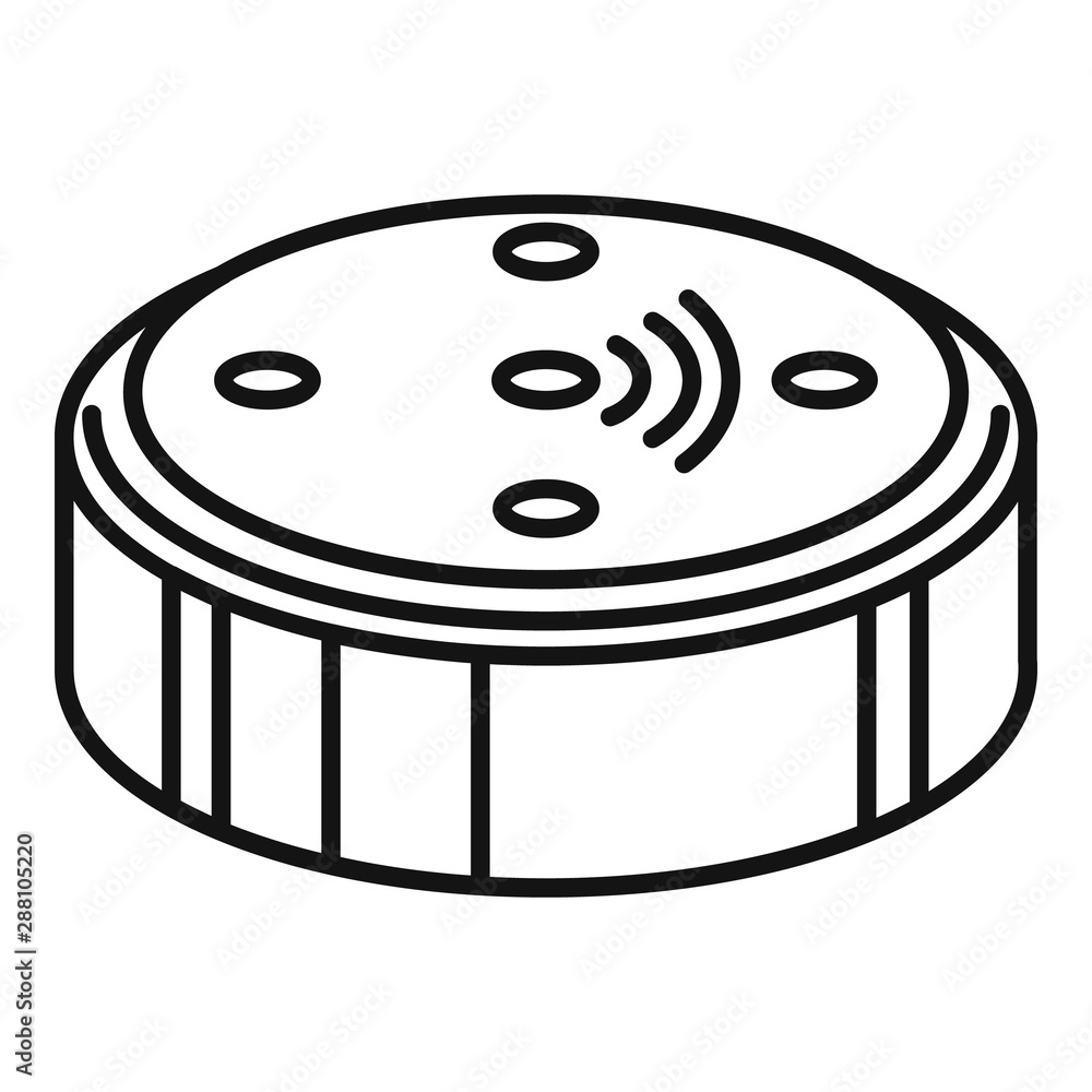 Poster ai smart speaker icon. outline ai smart speaker vector icon for web design isolated on white backgro