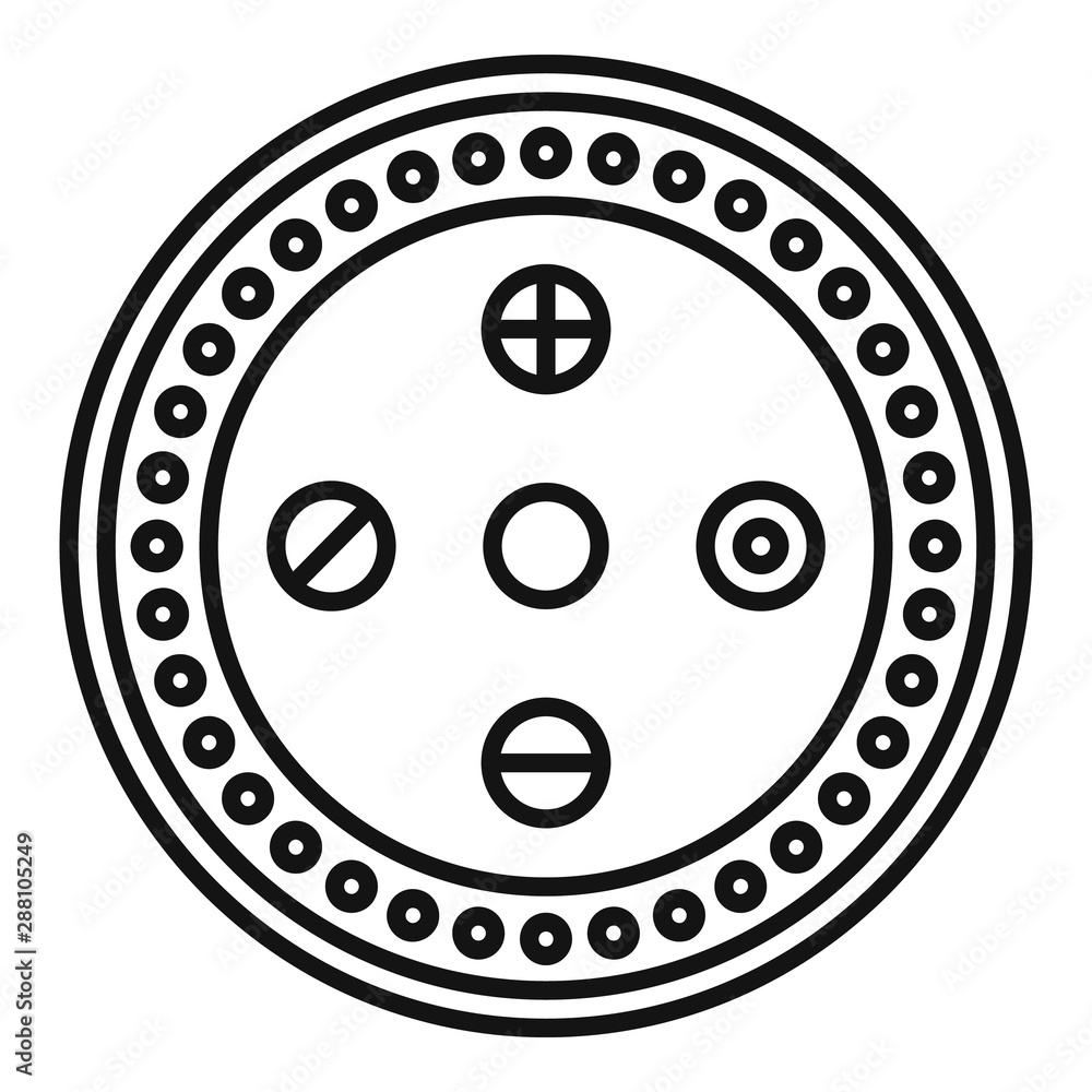 Poster top view smart speaker icon. outline top view smart speaker vector icon for web design isolated on w