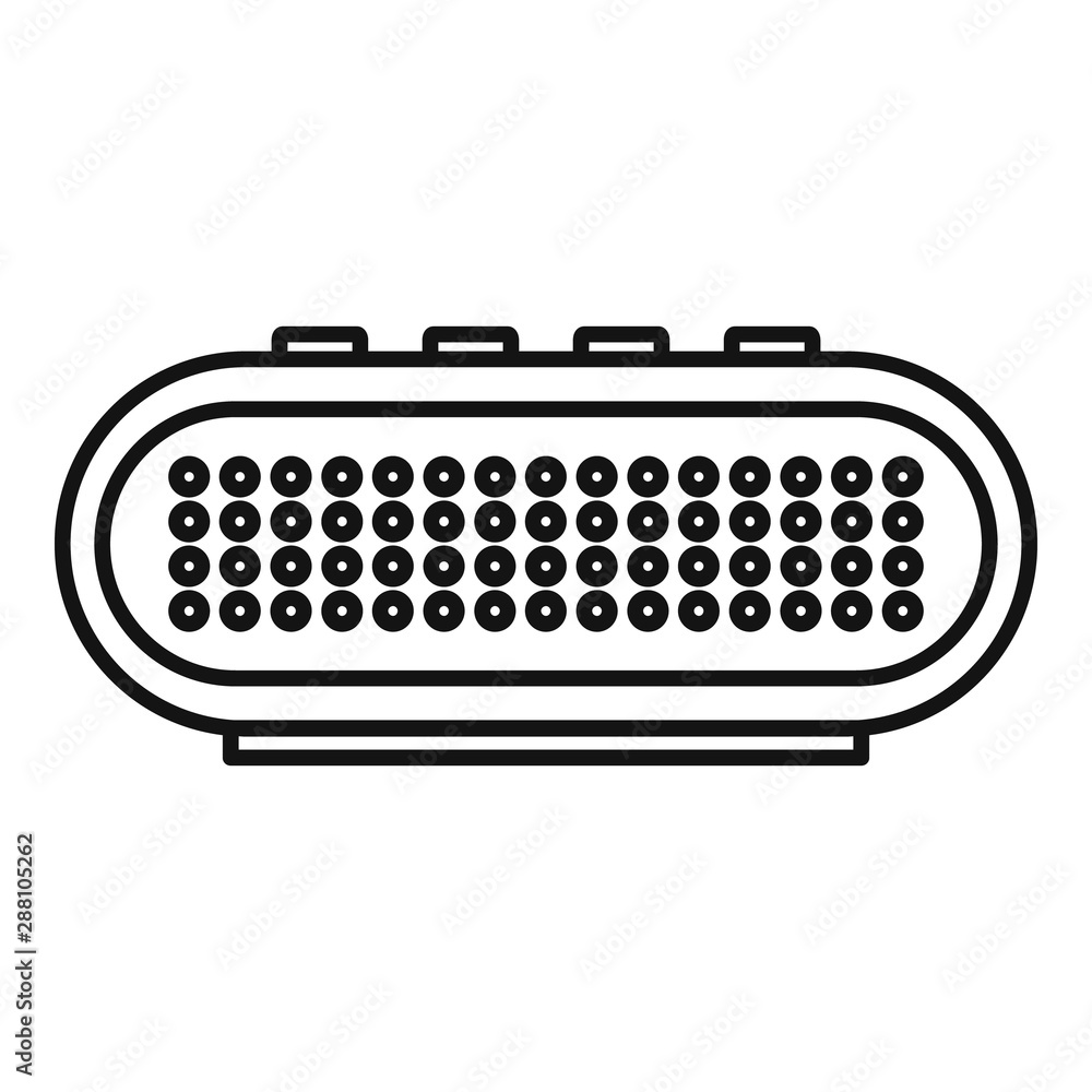 Poster radio smart speaker icon. outline radio smart speaker vector icon for web design isolated on white b