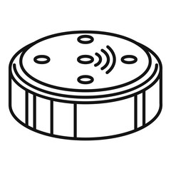 Ai smart speaker icon. Outline ai smart speaker vector icon for web design isolated on white background