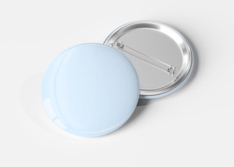 Badge on white background 3D rendering