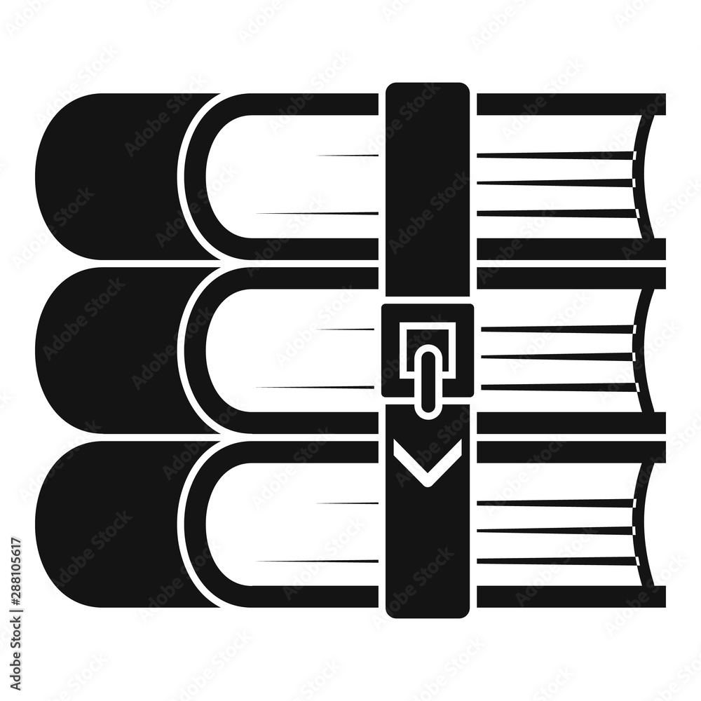 Poster archive books icon. simple illustration of archive books vector icon for web design isolated on whit