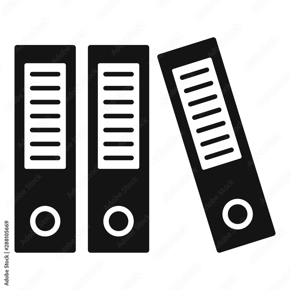 Poster archive folder icon. simple illustration of archive folder vector icon for web design isolated on wh