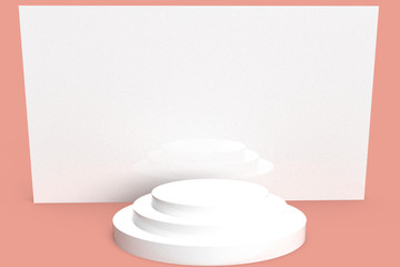 Scene decoration concept. 3D rendering. Illustrations