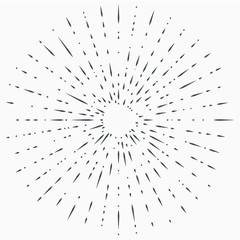 Obraz premium Sunburst Sun Ray, Hipster Black Sunburst Shine Design, Vintage Black Radial Art, Retro Hand Drawn Illustration