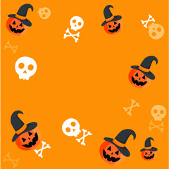 Funny helloween background, vector illustration