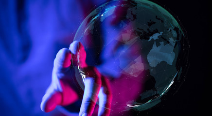  touching global network and data customer connection