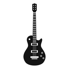 Obraz na płótnie Canvas Retro guitar icon. Simple illustration of retro guitar vector icon for web design isolated on white background