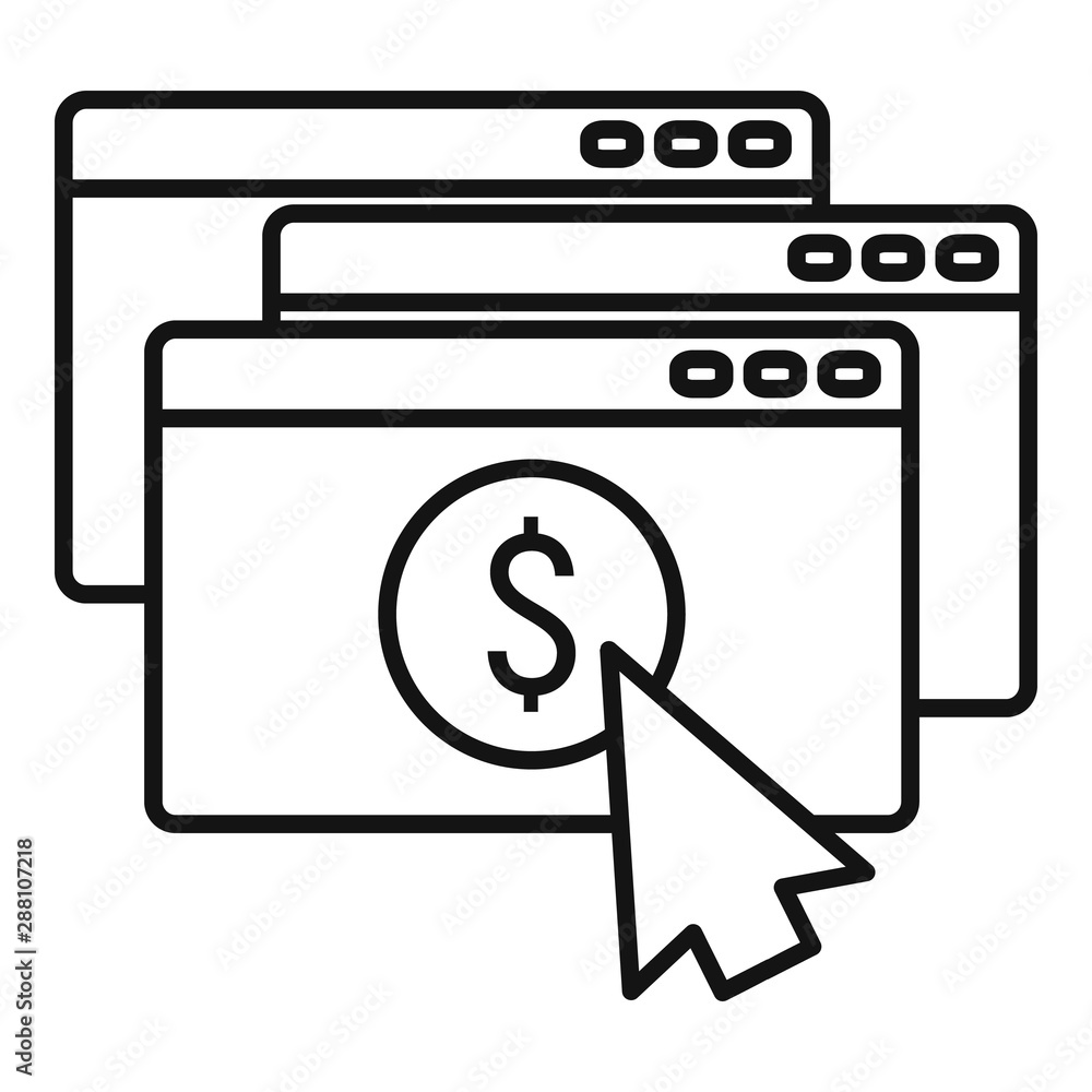 Poster web money page icon. outline web money page vector icon for web design isolated on white background
