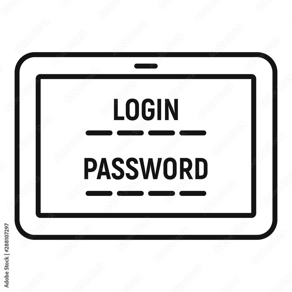 Poster web bank login icon. outline web bank login vector icon for web design isolated on white background