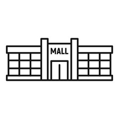 Retail mall icon. Outline retail mall vector icon for web design isolated on white background