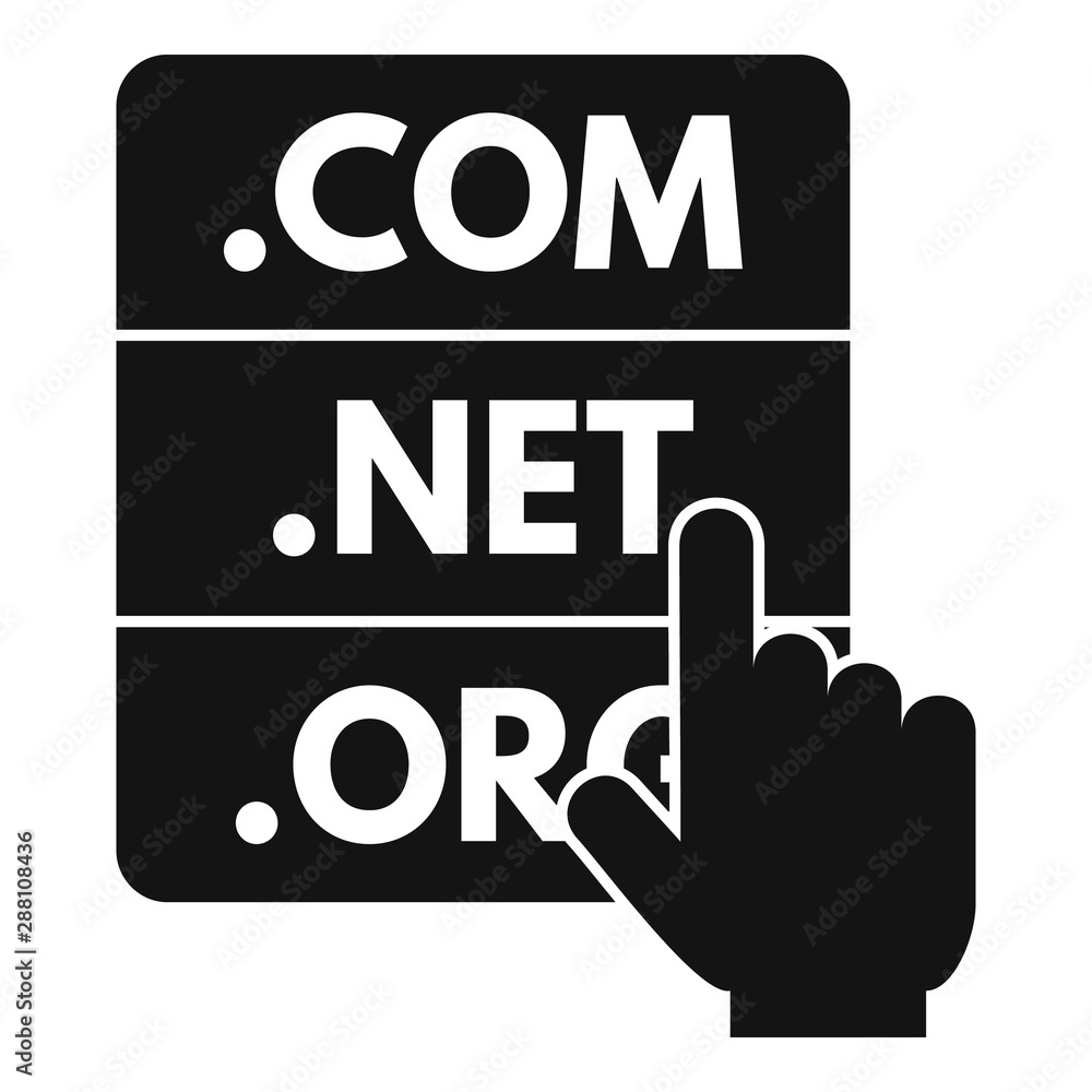 Poster domain icon. simple illustration of domain vector icon for web design isolated on white background