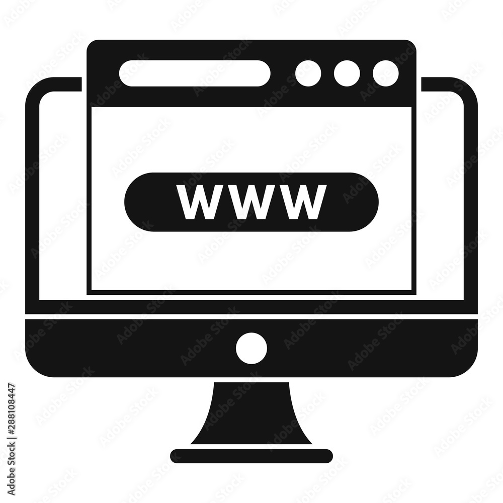 Poster computer domain icon. simple illustration of computer domain vector icon for web design isolated on 