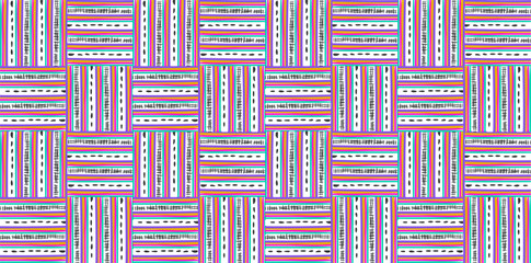 seamless pattern with color lines hand-drawn