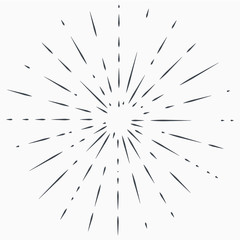 Obraz premium Sun burst, star burst sunshine. Radiating from the center of thin beams, lines