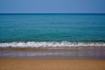 Fototapeta na wymiar background wave sea sandy coast
