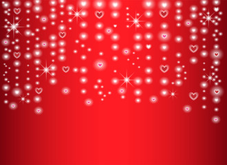 red heart shape vector background, love and valentine day concept, space for text or message design