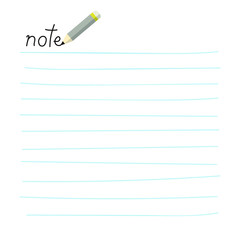 Blank notepad with pencil.