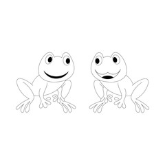 frog symbols logo and template