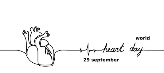 World Heart Day For Banner Design Medical Concept Vector