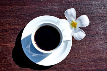 cup of coffee and flower