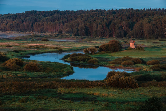Old windmill in Mikhailovskoe, a family estate of the famous Russian poet Alexander Pushkin.