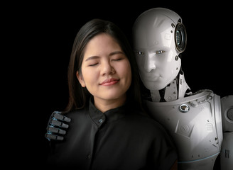 woman with cyborg