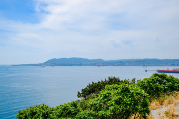 Fototapeta na wymiar Seascape, view from the shore, Tsemes bay