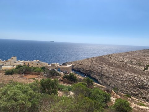 Vue des hauteurs de Malte