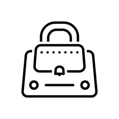 Black line icon for handbags 