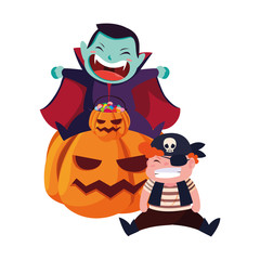 kids in halloween costumes image