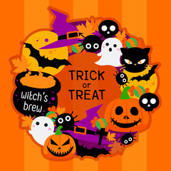 Happy Halloween day, Halloween background, Vector illustration