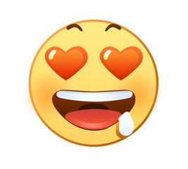 Lust, greed, sex wolf, intoxication, obsession, like, love, temptation, color heart, mood, illustration, expression, color, saliva,