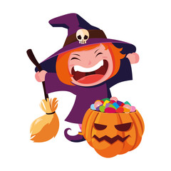 kids in halloween costumes image