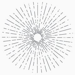 Obraz premium Sun burst, star burst sunshine. Radiating from the center of thin beams, lines.