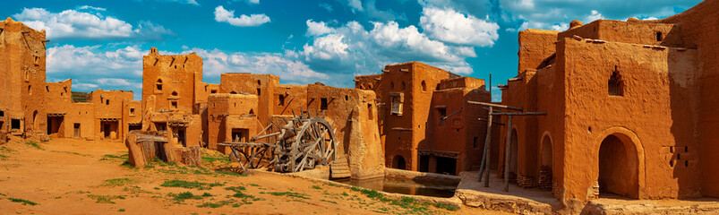 Mongolian empire. Panorama of the capital of the Golden Horde - the city of Sarai Batu.